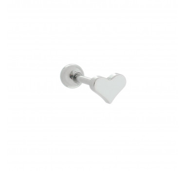 Piercing Microbell Reto Coração - Aço 8mm