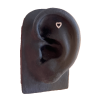 Piercing Labret Titânio Coração Vazado com Pedras - 8 mm  - 4